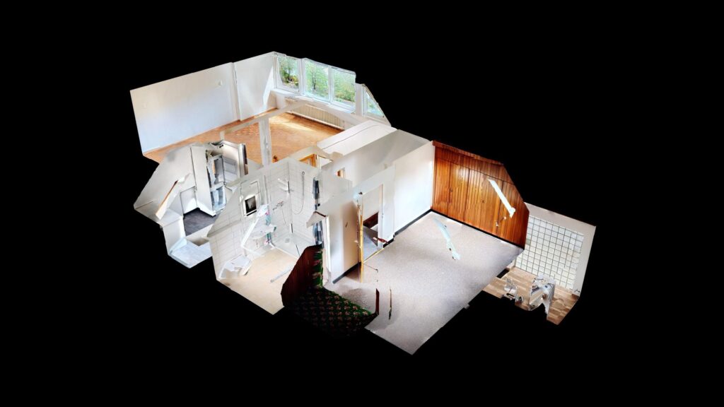 Beispiel einer Puppenhausansicht: leere Wohnung als 3D-Modell