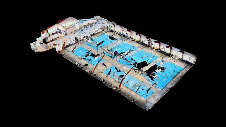 Puppenhausansicht (3D-Modell) des Padel Quartier Ganderkesee
